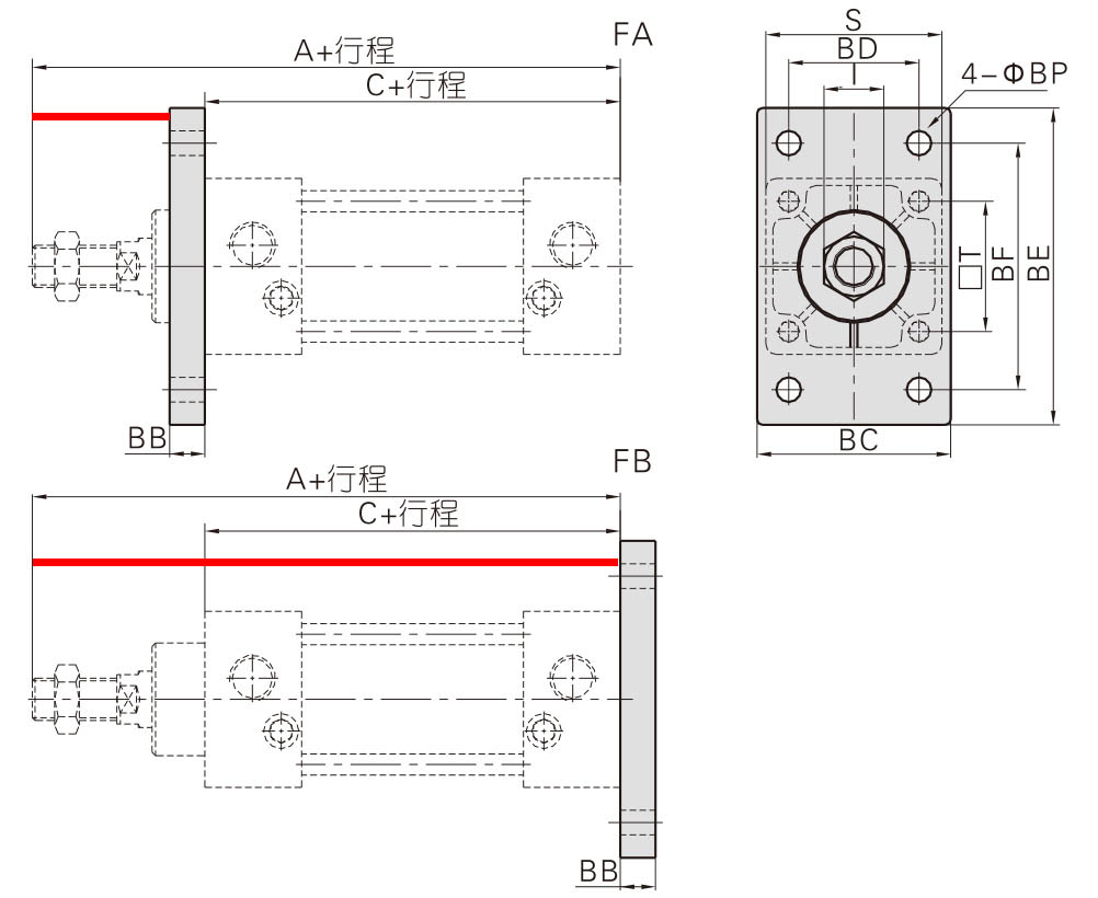 標準氣缸FA圖 標準氣缸FA圖